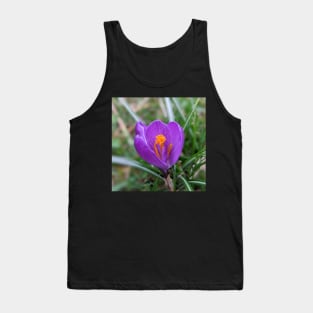 Purple and Orange Flower 3 Tank Top